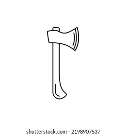 Axe icon in line style icon, isolated on white background