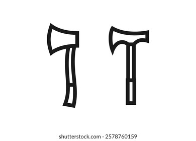 axe icon line vector design