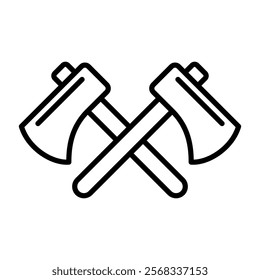 Axe icon line vector illustration design with trendy style