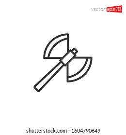 Axe Icon Logo Design Illustration