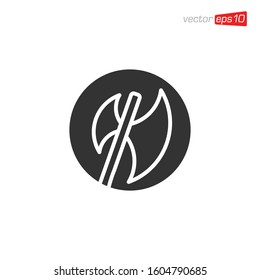 Axe Icon Logo Design Illustration