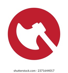 Axe Icon logo flat vector