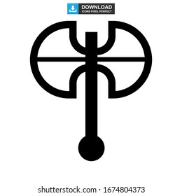 Icono de hacha o logotipo símbolo de signo aislado Ilustración vectorial - Iconos vectoriales de estilo negro de alta calidad
