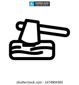 axe icon or logo isolated sign symbol vector illustration - high quality black style vector icons
