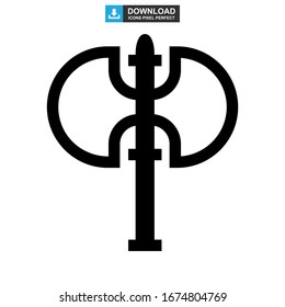 axe icon or logo isolated sign symbol vector illustration - high quality black style vector icons
