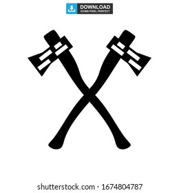Icono de hacha o logotipo símbolo de signo aislado Ilustración vectorial - Iconos vectoriales de estilo negro de alta calidad
