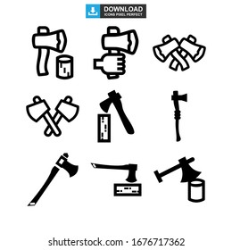 axe icon or logo isolated sign symbol vector illustration - Collection of high quality black style vector icons
