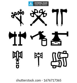axe icon or logo isolated sign symbol vector illustration - Collection of high quality black style vector icons
