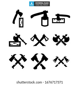 axe icon or logo isolated sign symbol vector illustration - Collection of high quality black style vector icons

