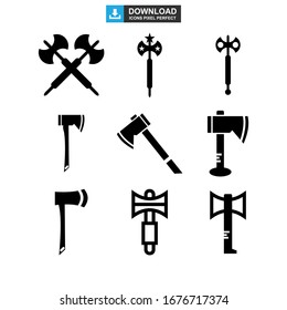 axe icon or logo isolated sign symbol vector illustration - Collection of high quality black style vector icons

