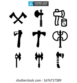axe icon or logo isolated sign symbol vector illustration - Collection of high quality black style vector icons
