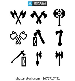 axe icon or logo isolated sign symbol vector illustration - Collection of high quality black style vector icons
