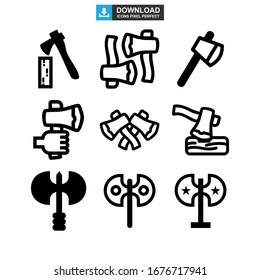 icono de hacha o logotipo símbolo de signo aislado ilustración vectorial - Colección de iconos vectoriales de estilo negro de alta calidad
