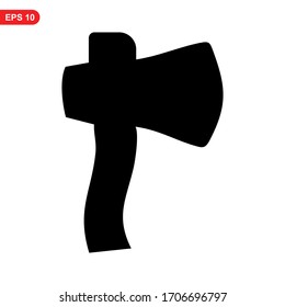 Icono de hacha o logotipo símbolo de signo aislado Ilustración vectorial - Iconos vectoriales de estilo negro de alta calidad
