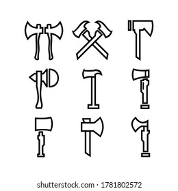 axe icon or logo isolated sign symbol vector illustration - Collection of high quality black style vector icons
