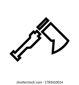 Axt-Symbol oder Logo einzeln auf Zeichen, Vektorgrafik - hochwertige Vektorsymbole in schwarzem Stil
