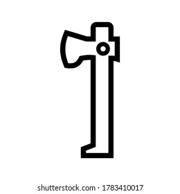 axe icon or logo isolated sign symbol vector illustration - high quality black style vector icons

