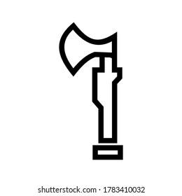 icono de hacha o logotipo símbolo de seña aislado ilustración vectorial de alta calidad estilo negro iconos vectoriales
