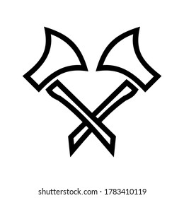 axe icon or logo isolated sign symbol vector illustration - high quality black style vector icons
