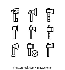 Axe icon or logo isolated sign symbol vector illustration - Collection of high quality black style vector icons
