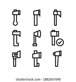 Axe icon or logo isolated sign symbol vector illustration - Collection of high quality black style vector icons
