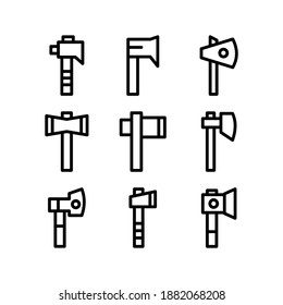 Axe icon or logo isolated sign symbol vector illustration - Collection of high quality black style vector icons
