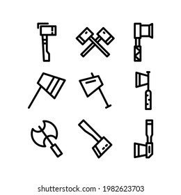 axe icon or logo isolated sign symbol vector illustration - Collection of high quality black style vector icons
