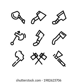 axe icon or logo isolated sign symbol vector illustration - Collection of high quality black style vector icons
