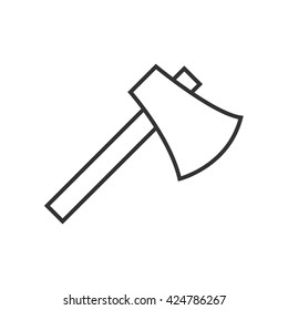 Axe icon or logo line art style. Vector Illustration.