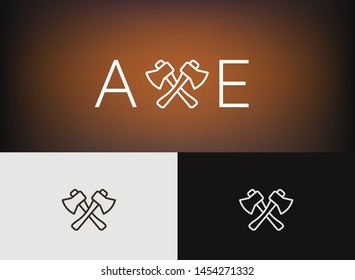 Icono de x, logotipo, concepto de monolina