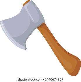 Axe icon. Lumberjack symbol. Sharp timber work equipment isolated on white background