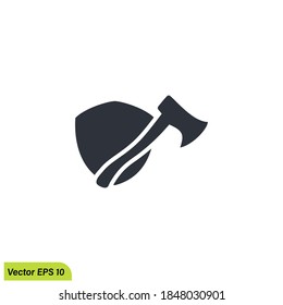 axe icon lumberman symbol  illustration simple design element vector logo template