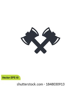 axe icon lumberman symbol  illustration simple design element vector logo template