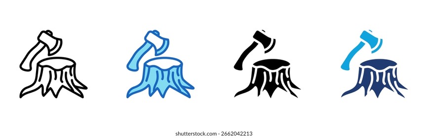 Ícone de eixo Ilustração de vetor de vários estilos