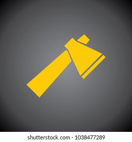 axe icon on black background.