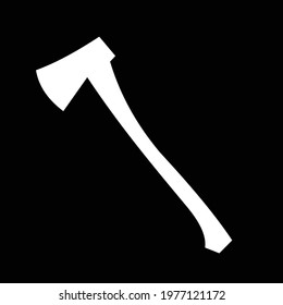 axe icon on black background vector design