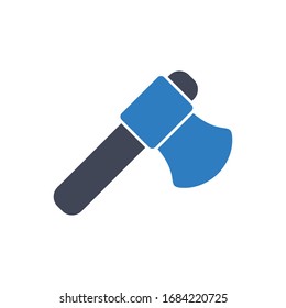 Axe icon on white background