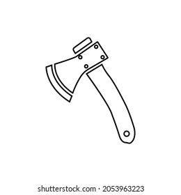 Axt-Symbol auf weißem Hintergrund, Vektorgrafik