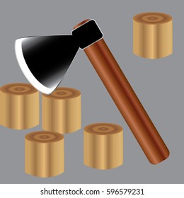 Axe Icon On White Background