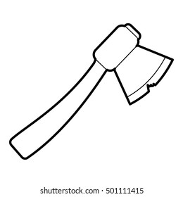 Axe icon. Outline illustration of axe vector icon for web design