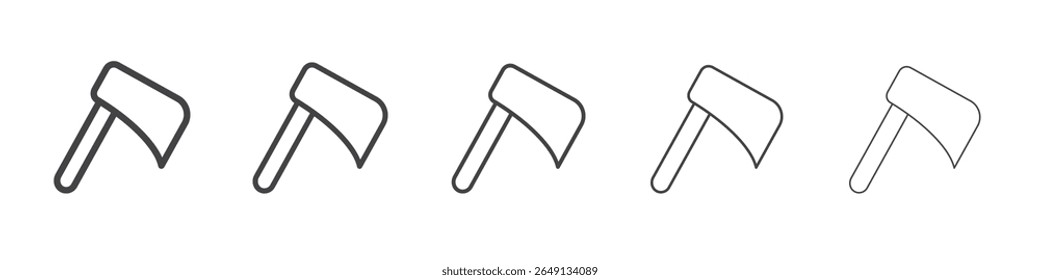 Axe icon outline ilustration vector symbol