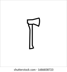 Icono de hacha con el vector de estilo de contorno para su diseño web, logotipo, UI. ilustración