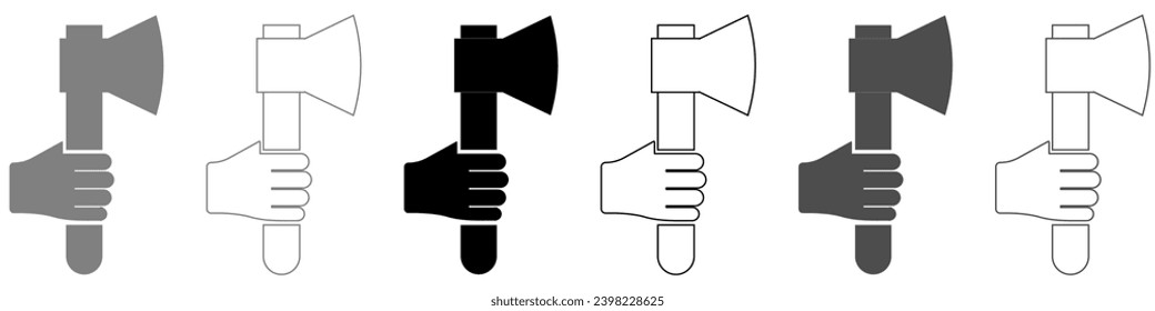 Axe icon. Outline axe tool vector icon. Axe simple silhouette vector illustration.