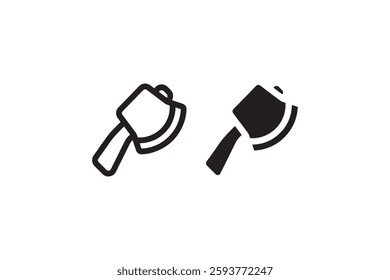 Axe Icon Representing Woodcutting and Tools Vector