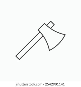 Axe icon set vector in black and white colors