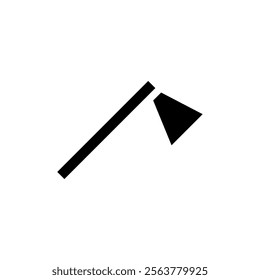 Axe icon silhouette. Concept of work tool, carpentry, and lumberjack.