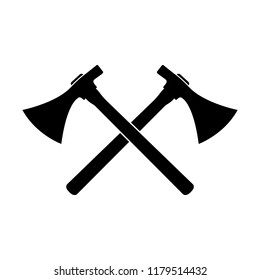 Axe icon, silhouette, logo on white background