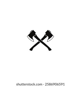 Axe Icon Silhouette on white background