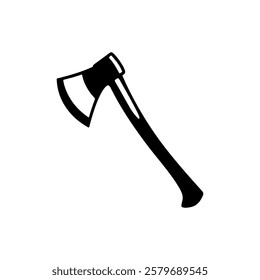 Axe icon silhouette vector illustration on white background