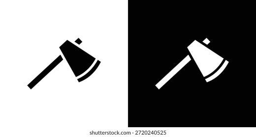 Axe icon silhouette vector illustration isolated flat style